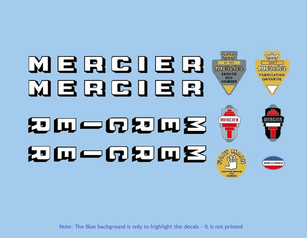 Mercier Set 11-Bicycle Decals