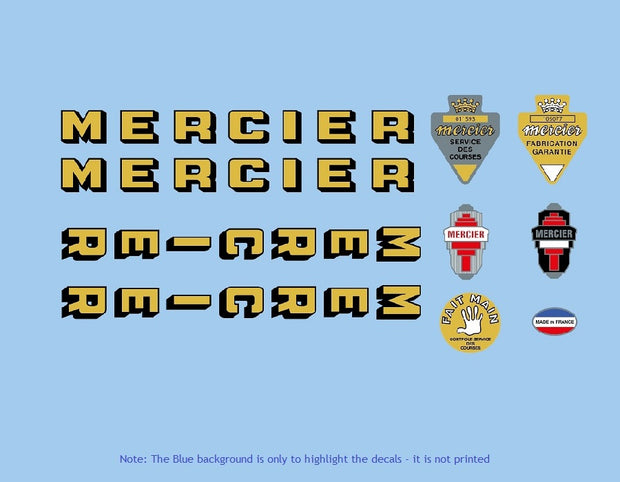 Mercier Set 12-Bicycle Decals