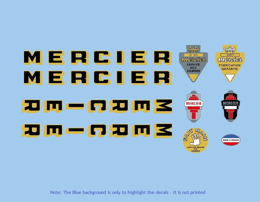 Mercier Set 13-Bicycle Decals