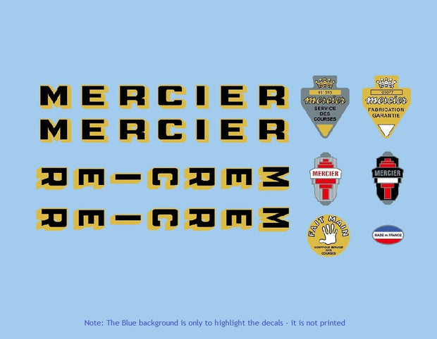 Mercier Set 13-Bicycle Decals