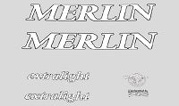 Merlin (USA) Bicycle Decals / Stickers