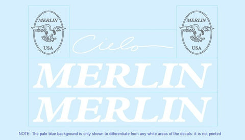 Merlin (USA) Bicycle Decals / Stickers