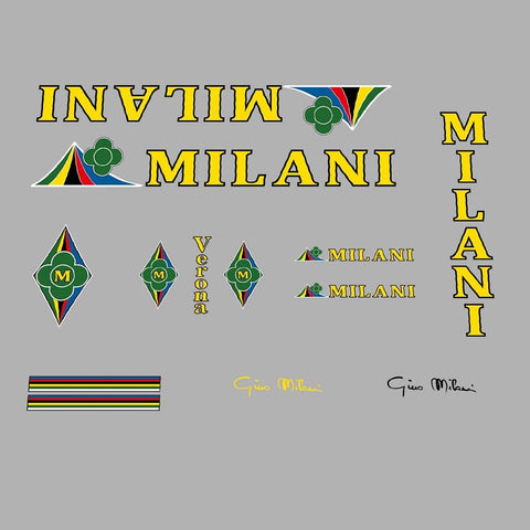 Milani Bicycle Decals / Stickers