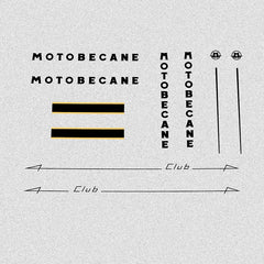 Motobecane Club Bicycle Decals / Stickers - Black