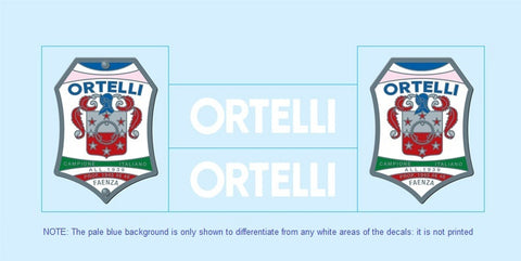 Ortelli Bicycle Decals / Stickers