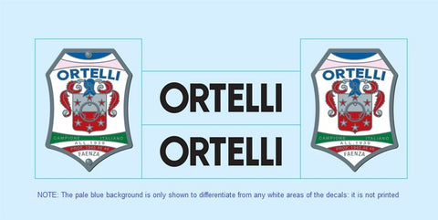 Ortelli Bicycle Decals / Stickers