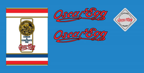 Oscar Egg Bicycle Decals / Stickers