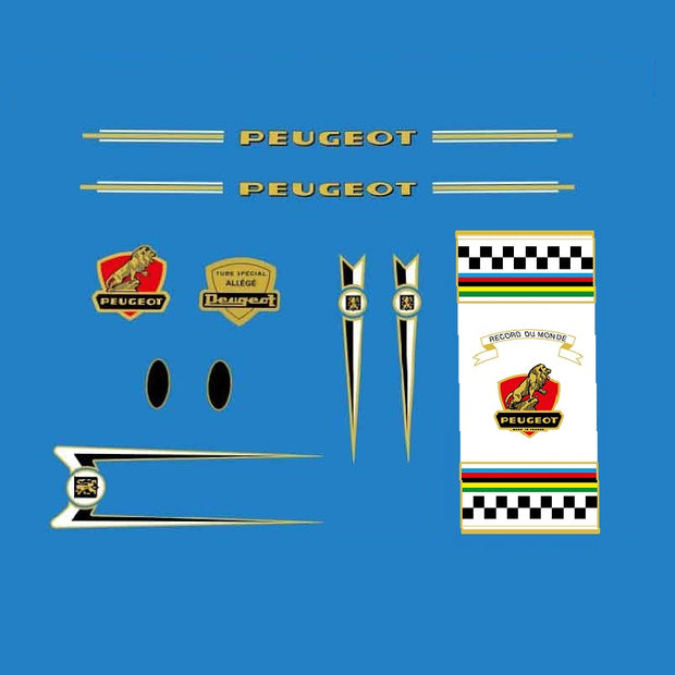 Peugeot Set 157 Record Du Monde Bicycle Decals