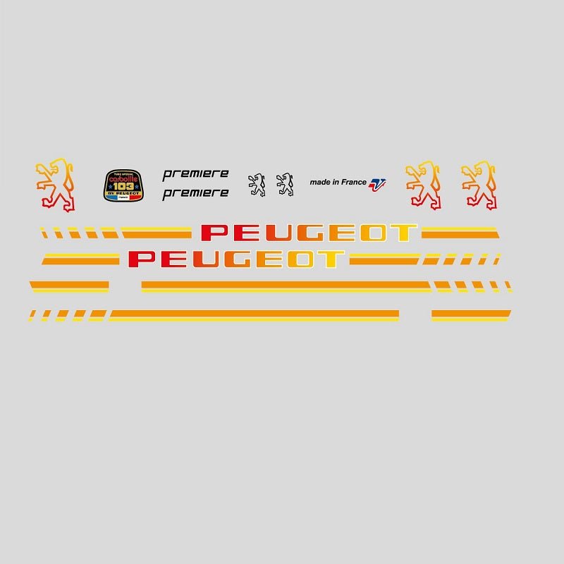 Peugeot 125 Peugeot Bicycle Frame Stickers Decals