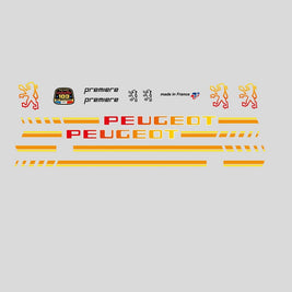 Peugeot Set 22-Bicycle Decals - Red/Orange - mid 1980s