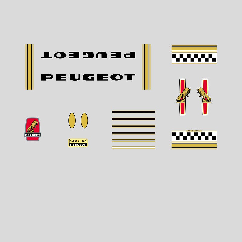 Peugeot Set 252 Bicycle Decals 1975 and later