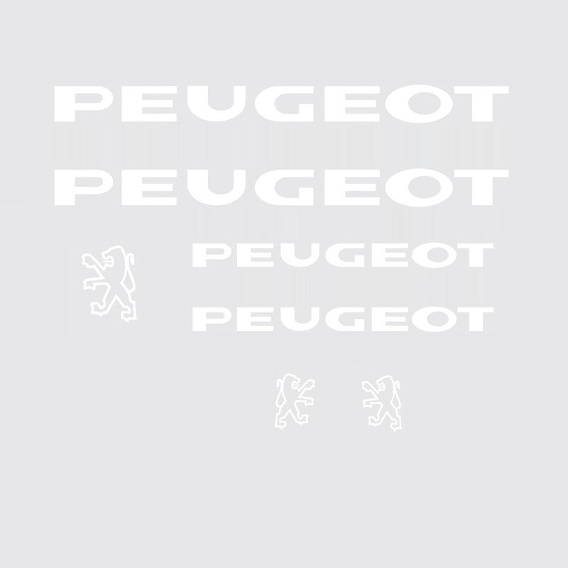 Peugeot Bicycle Decals / Stickers - White