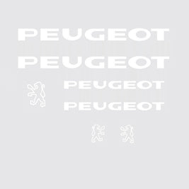 Peugeot Bicycle Decals / Stickers - White