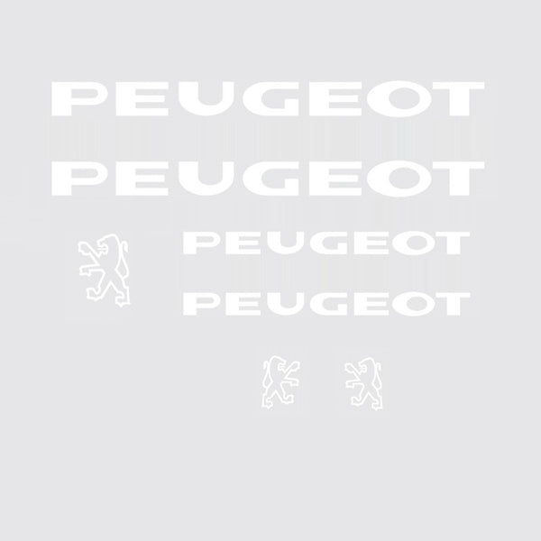 Peugeot Bicycle Decals / Stickers - White