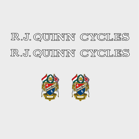 RJ Quinn Bicycle Transfers / Decals / Stickers