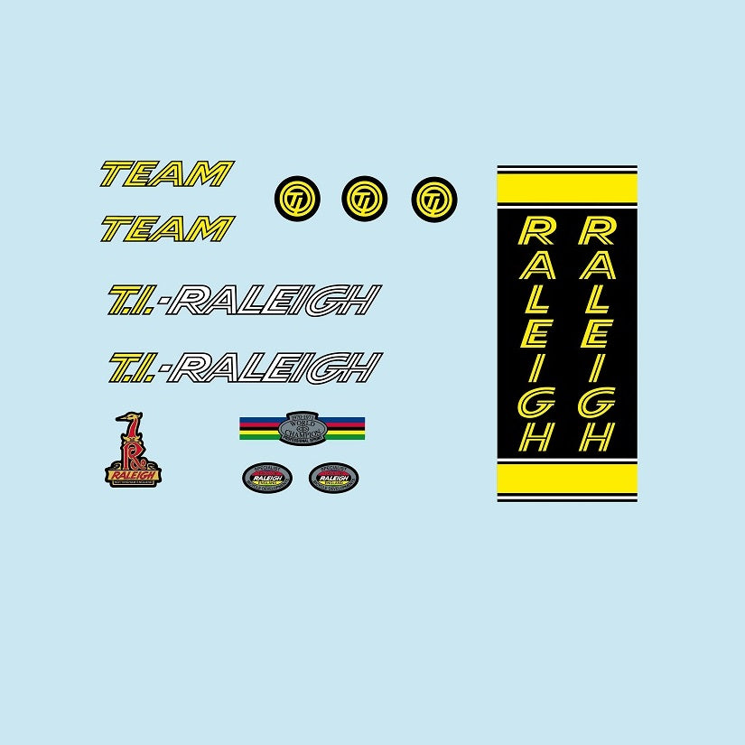 Raleigh TI Team Bicycle Decals