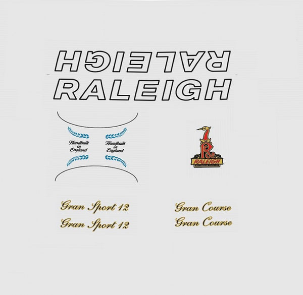Raleigh Gran Sport / Gran Course Bicycle Decals