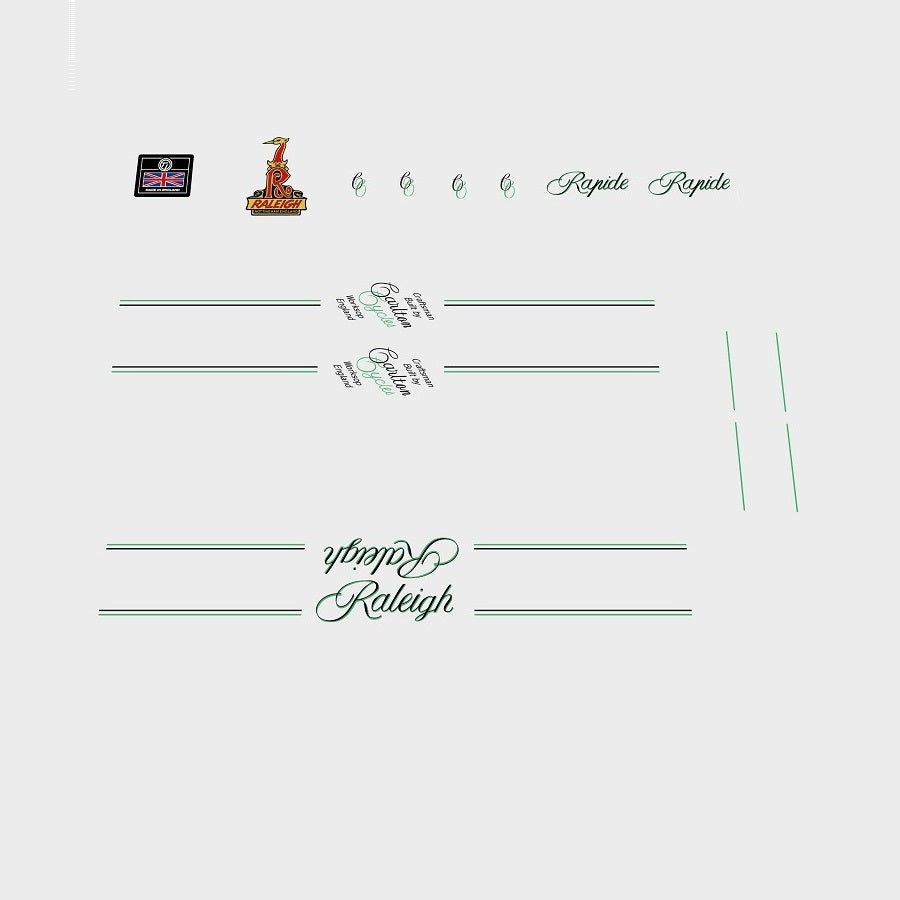 Raleigh Rapide by Carlton Bicycle Decals / Stickers