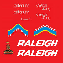 Raleigh Racing Criterium Bicycle Decals / Stickers
