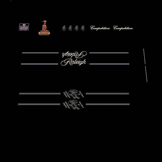 Raleigh Competition Bicycle Decals / Stickers