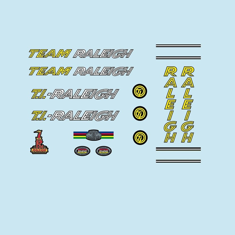Raleigh TI Team Bicycle Decals