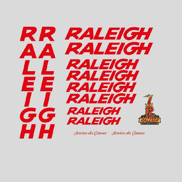 Raleigh Services des Courses Bicycle Decals
