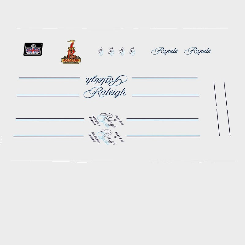 Raleigh Rapide Bicycle Decals