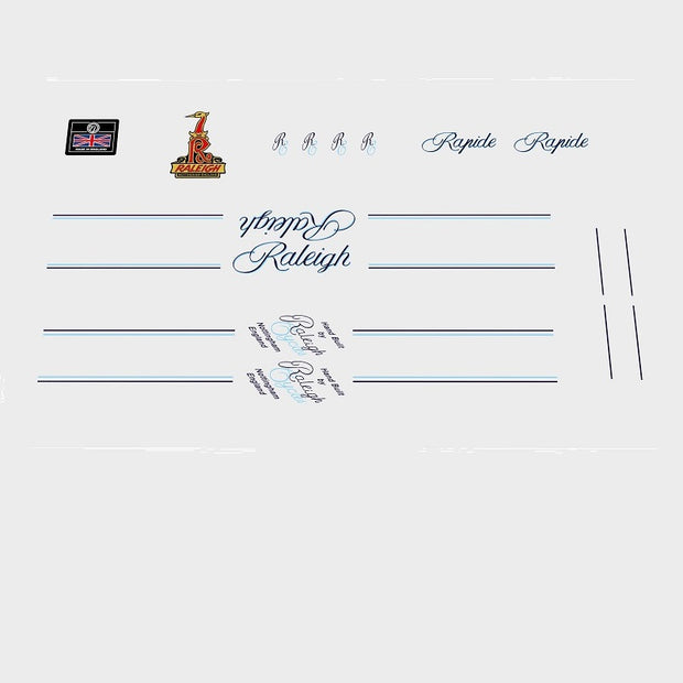 Raleigh Rapide Bicycle Decals