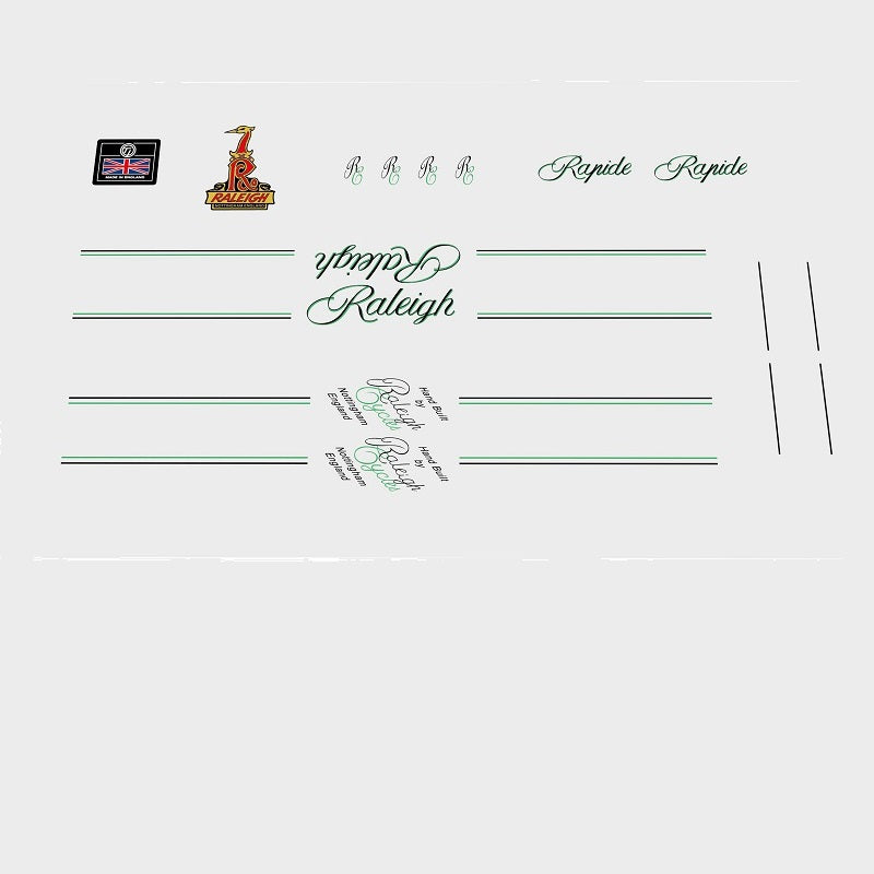 Raleigh Rapide Bicycle Decals