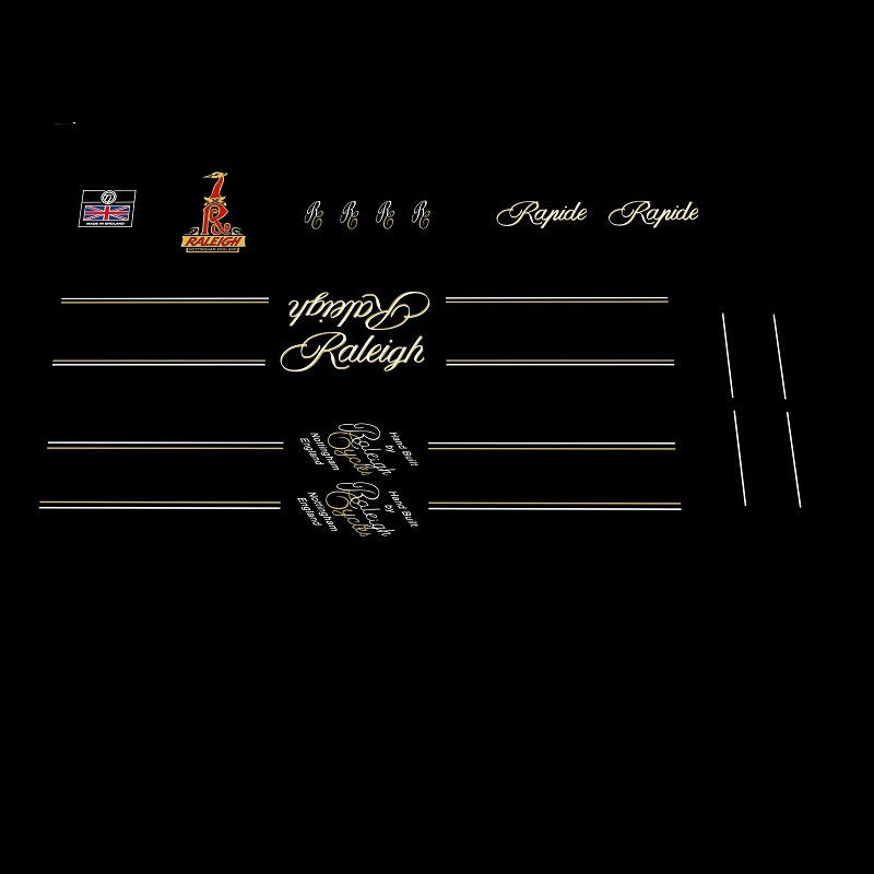 Raleigh Rapide bicycle decals