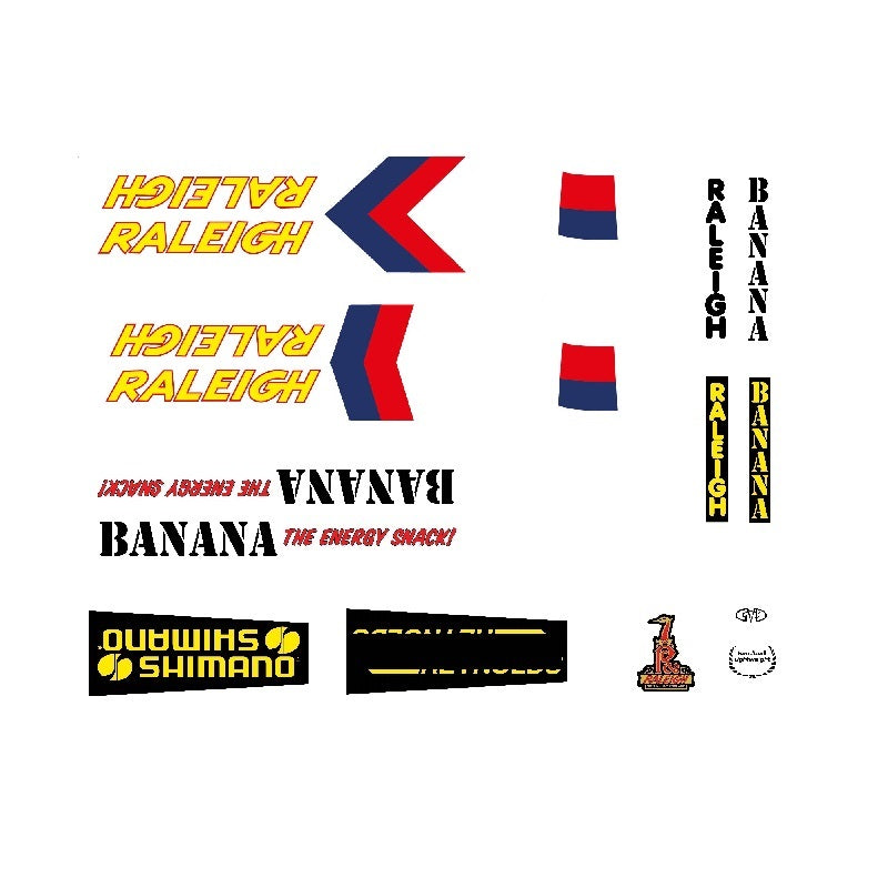 Raleigh Team Banana Bicycle Decals