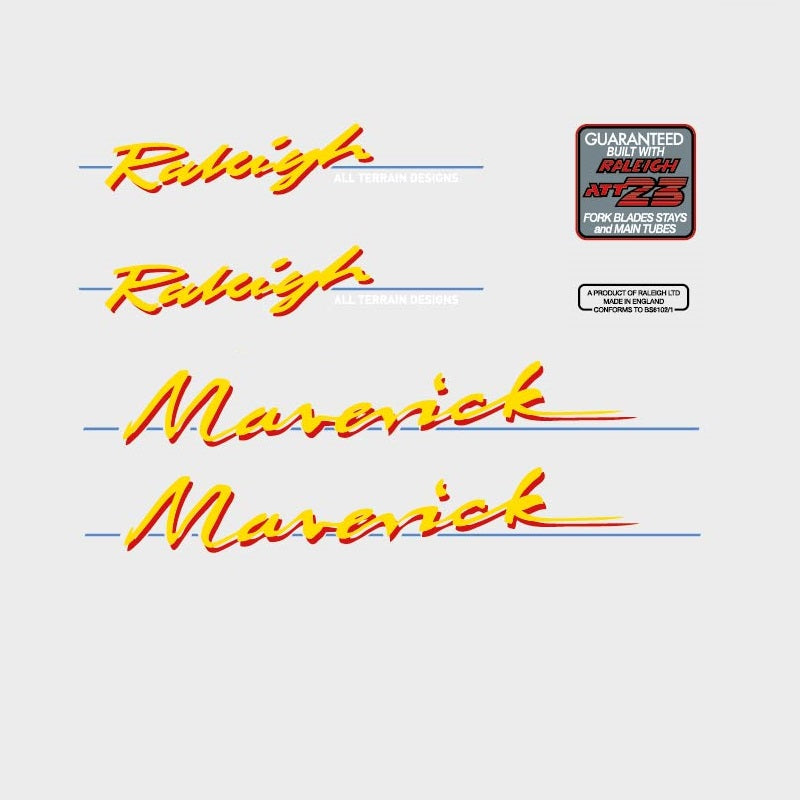 Raleigh Set 850-Bicycle Decals