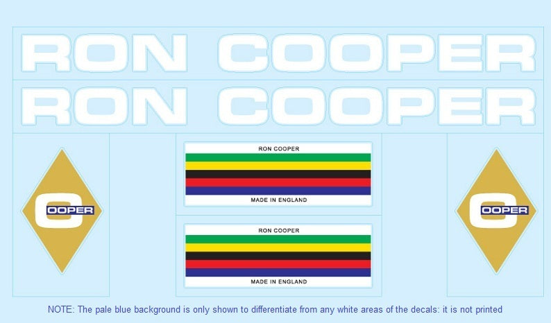 Ron Cooper SET 1-Bicycle Decals