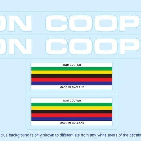 Ron Cooper SET 1-Bicycle Decals