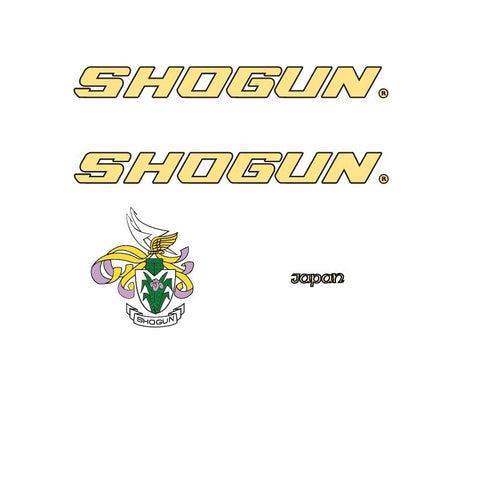 Shogun Bicycle Decals / Stickers