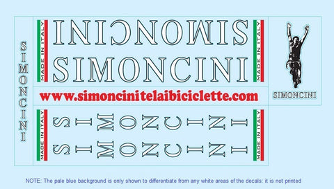Simoncini Bicycle Decals / Stickers