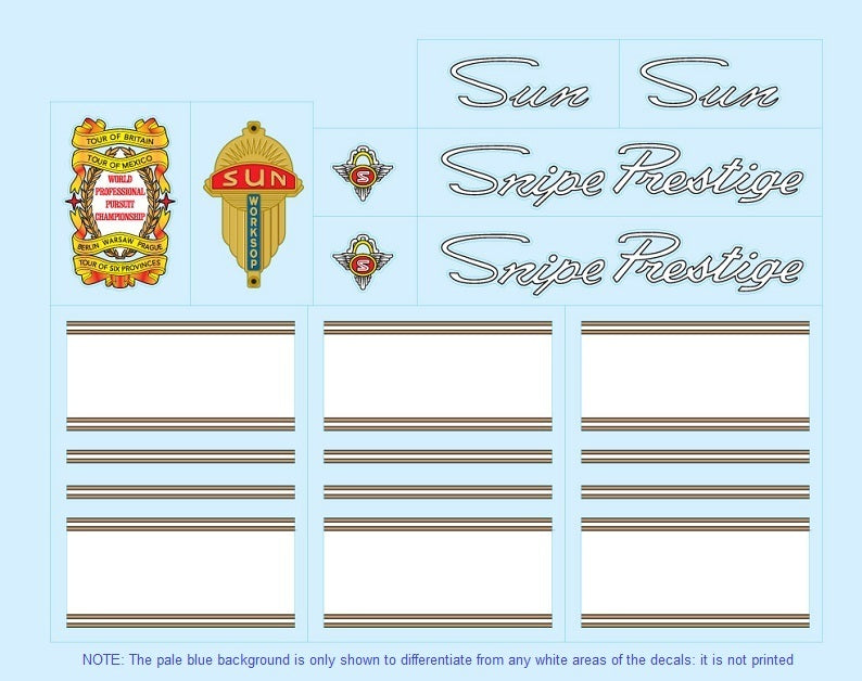 Sun SET 1-Bicycle Decals