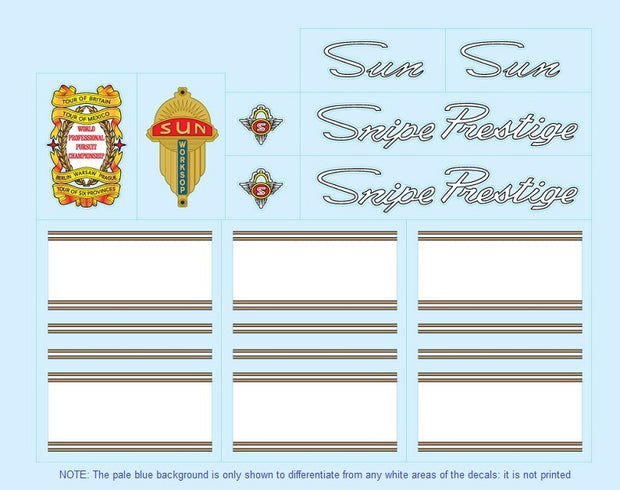 Sun SET 1-Bicycle Decals