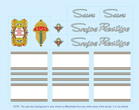 Sun Bicycle Transfers / Decals