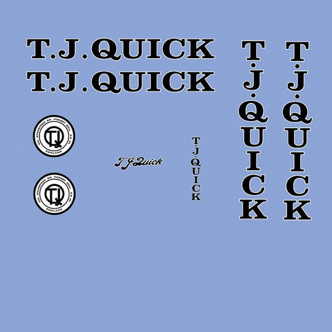 TJ Quick Bicycle Transfers / Decals / Stickers