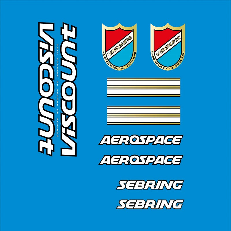 Viscount Sebring bicycle decals stickers