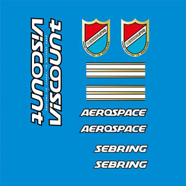 Viscount Sebring bicycle decals stickers