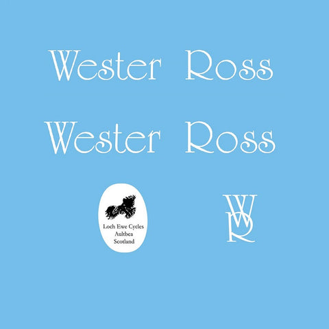 Wester Ross Bicycle Decals / Stickers