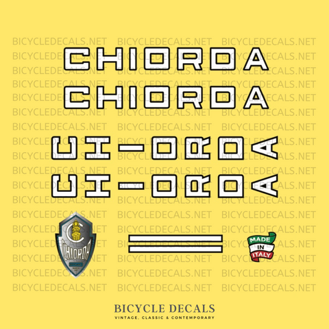 Chiorda Bicycle Decals / Stickers