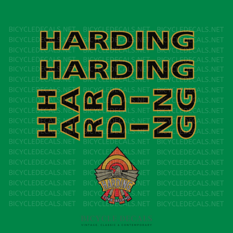 Harding Bicycle Decals / Stickers